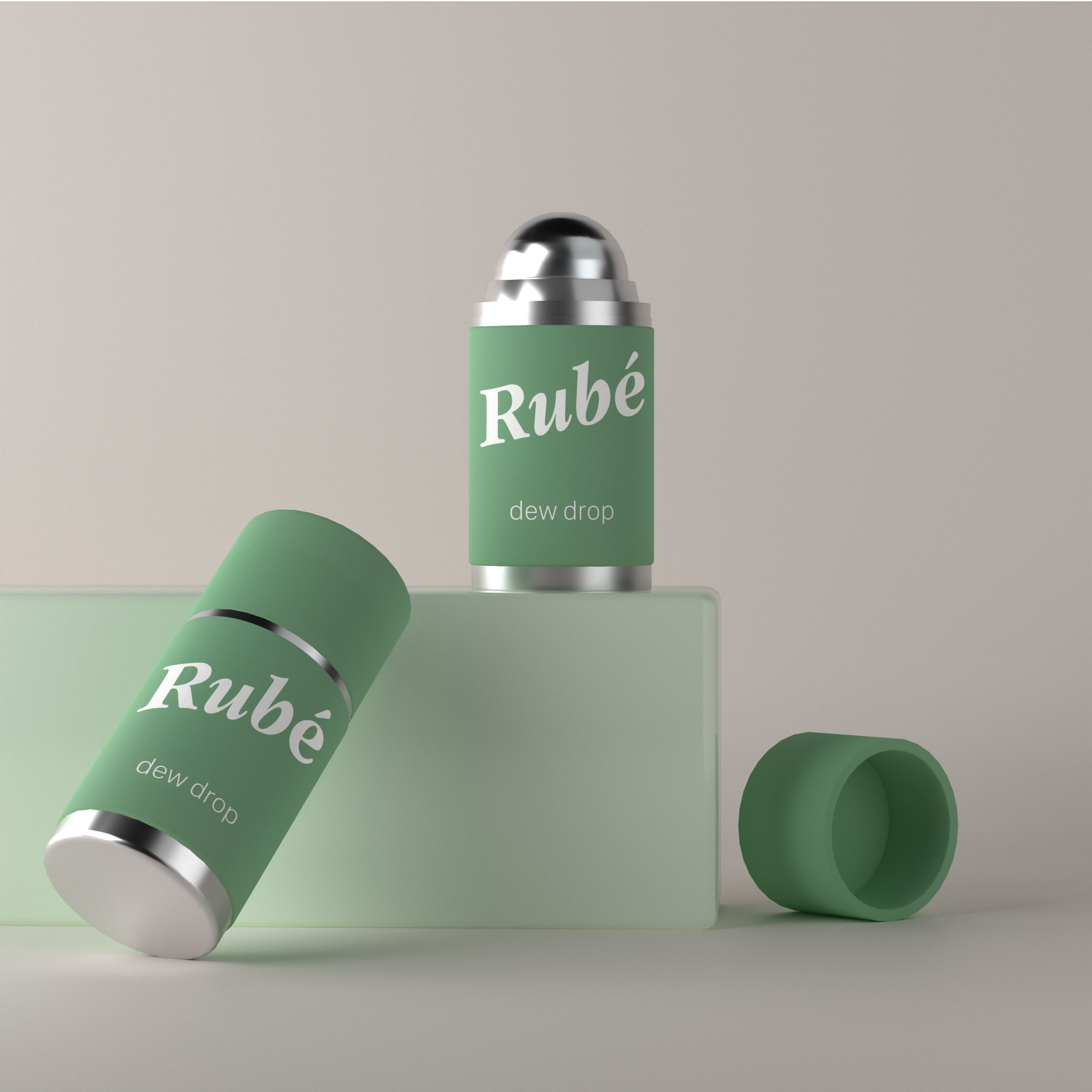 Rubé dew drop — a light green premium metal roller